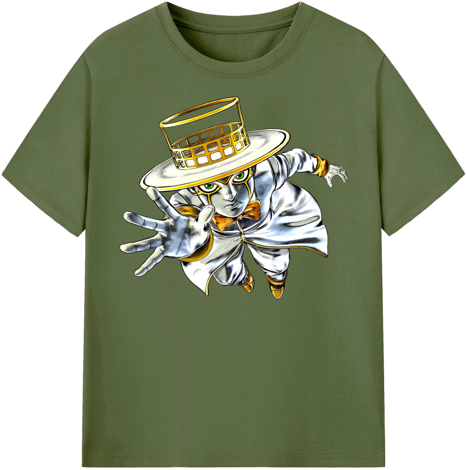 （画像用） ジョジョの奇妙な冒険 岸辺 露伴（きしべ ろはん） JoJo's Bizarre Adventure Rohan Kishibe 綿100％半袖Tシャツ（フロントプリント）